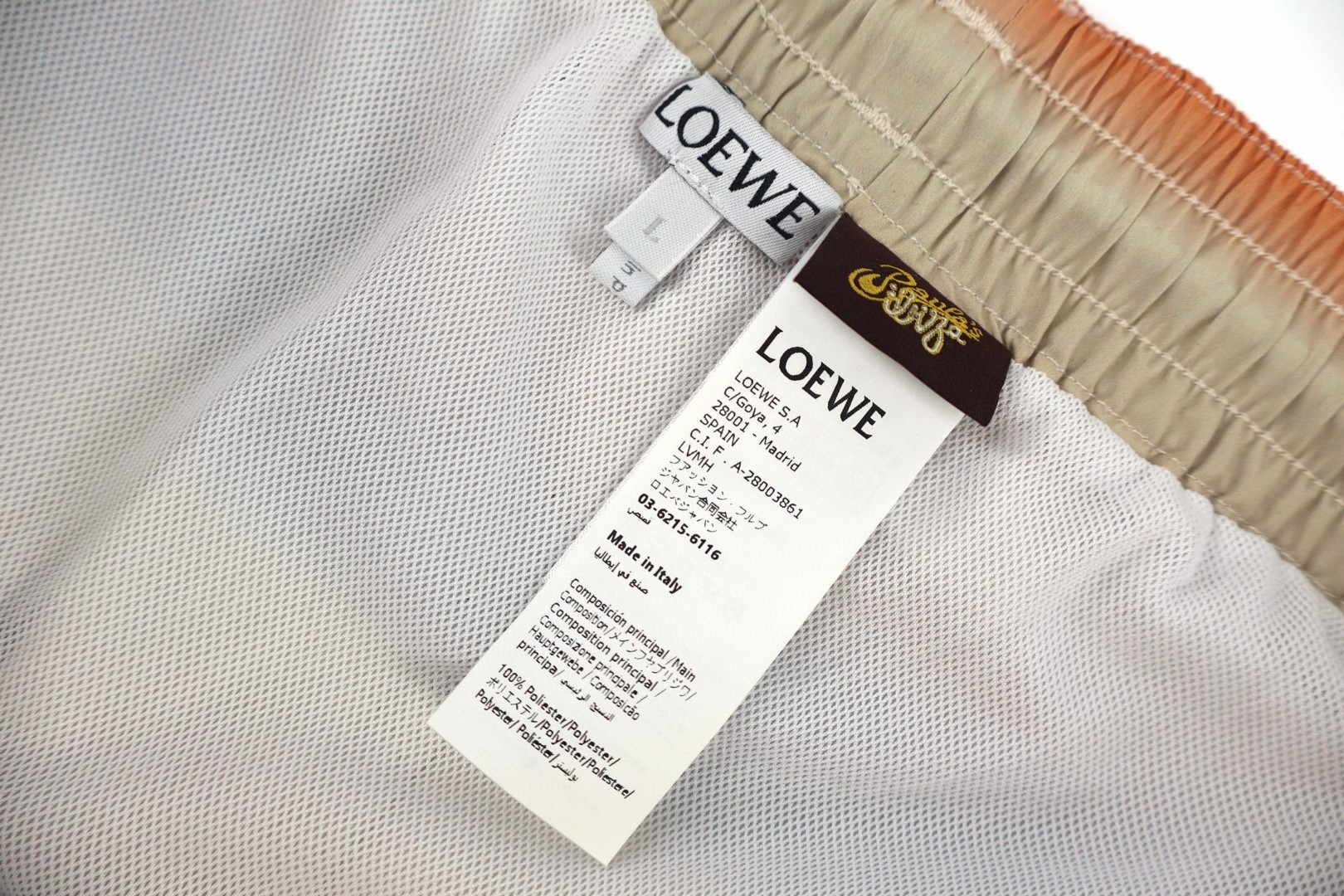 Loewe 罗意威 日落渐变条纹沙滩短裤 休闲裤 裤子 橙色 B0 H616486X46-9122
