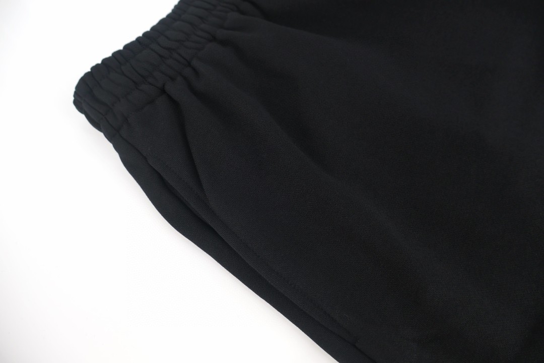 Balenciaga 巴黎世家 环标松紧腰短裤 休闲裤 运动裤 裤子 夏季 黑色 A5