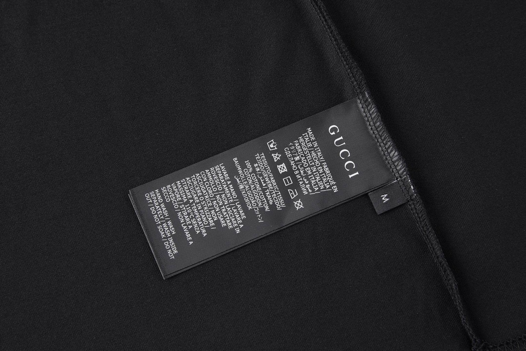 GUCCI 古驰 印花标识圆领短袖 T恤 夏款 白色 黑色 A0 864626XJH2O1152