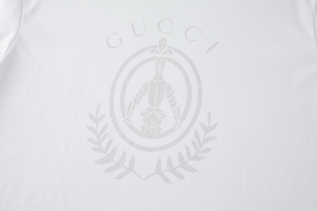 GUCCI 古驰 印花标识圆领短袖 T恤 夏款 白色 黑色 A0 864626XJH2O1152