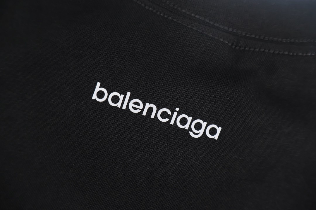 Balenciaga 巴黎世家 环标3M圆领短袖 T恤 夏季 黑色 A0