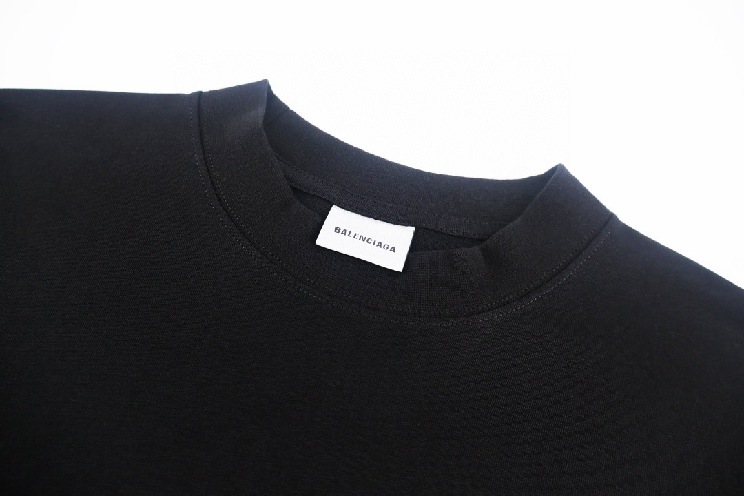 Balenciaga 巴黎世家 环标3M圆领短袖 T恤 夏季 黑色 A0