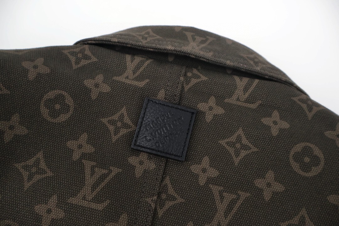 LOUIS VUITTON 路易威登 老花满印牛仔西装外套 夹克 长袖 绿色 C0 1AJB88