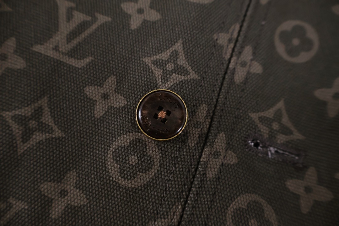 LOUIS VUITTON 路易威登 老花满印牛仔西装外套 夹克 长袖 绿色 C0 1AJB88