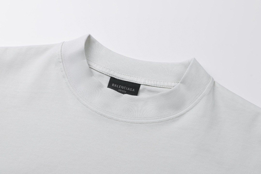 Balenciaga 巴黎世家 墨镜印花圆领短袖 T恤 夏季 白色 A0 764235TSVH89012