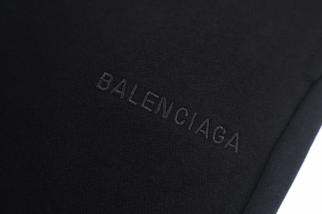 Balenciaga 巴黎世家 520标签松紧腰短裤 休闲裤 运动裤 裤子 夏季 黑色 A7 826385TUVN27082