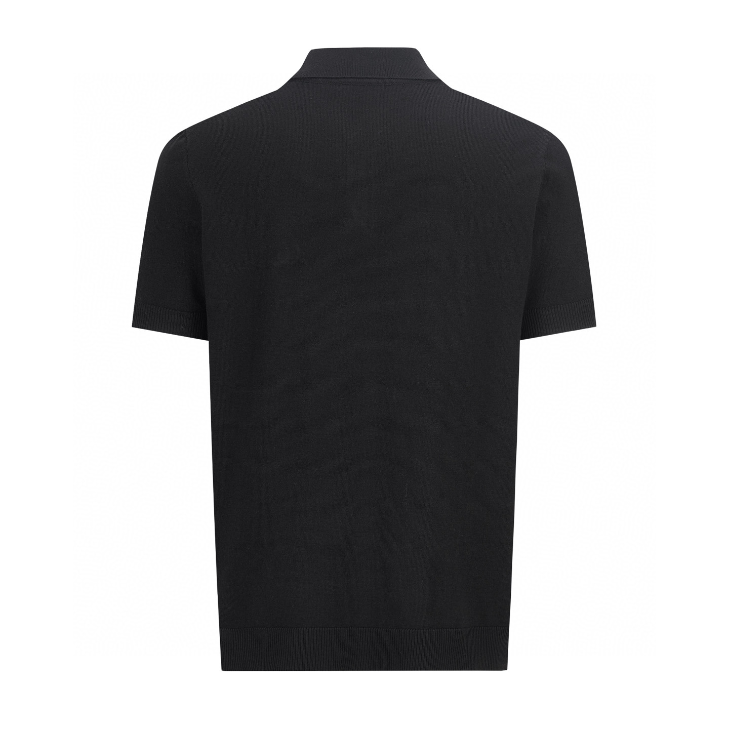 GUCCI 古驰 双G刺绣标识针织Polo衫 短袖 夏季 黑色 B0