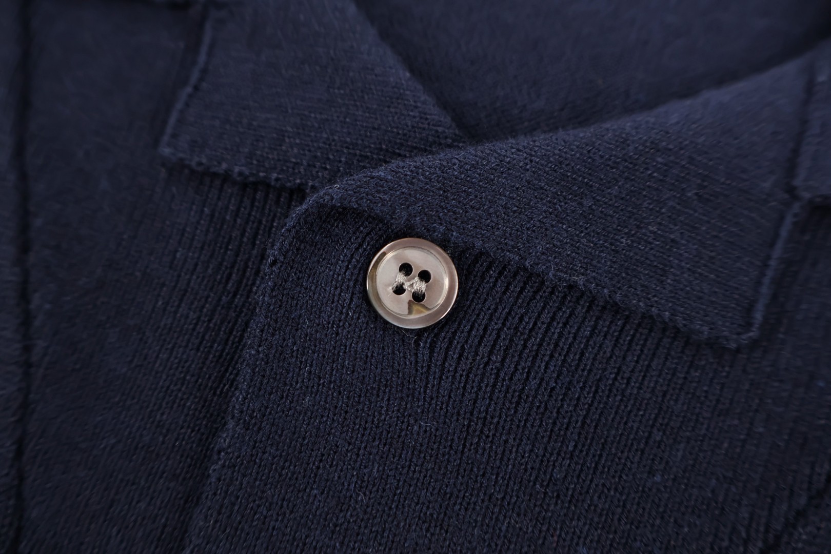 Brunello Cucinelli BC 单扣针织Polo衫 短袖 T恤 老钱风 杏色 蓝色 B0