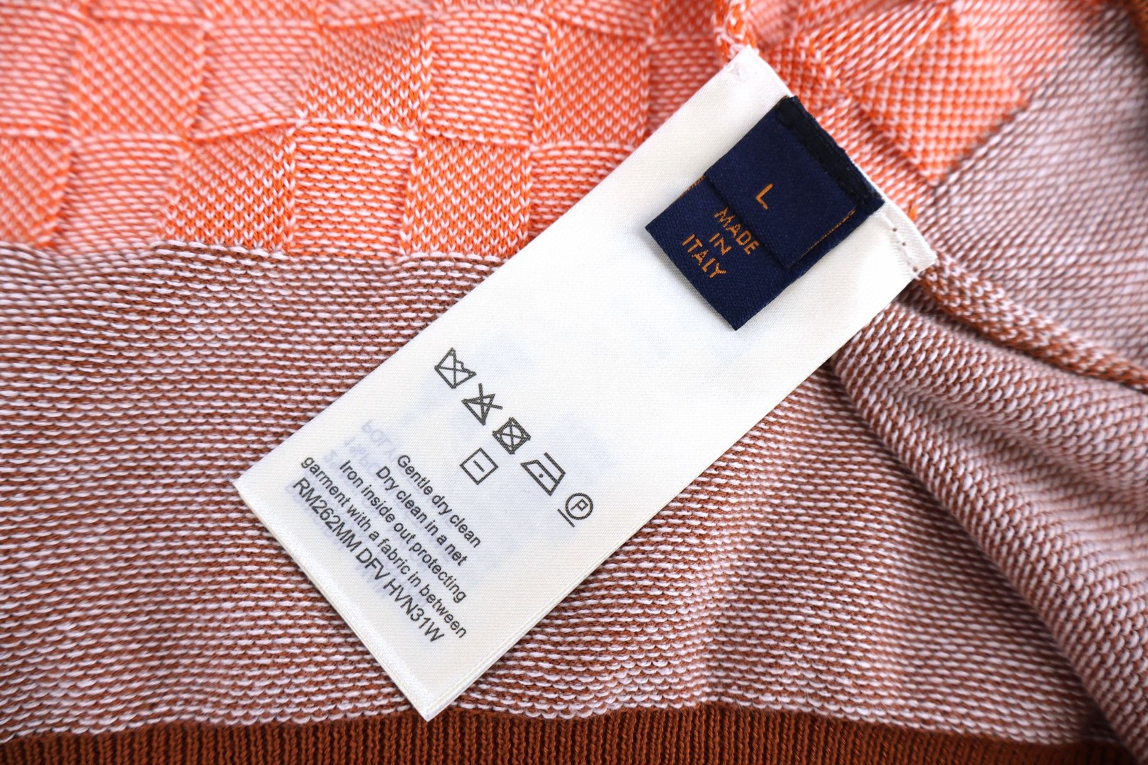 LOUIS VUITTON 路易威登 棋盘格条纹针织Polo衫 针织衫 短袖 B0 1AK6Z4