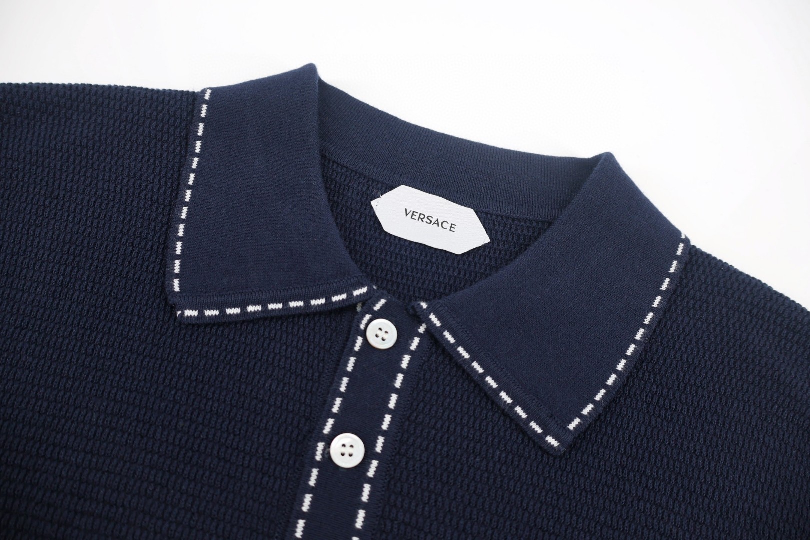 Versace 范思哲 针织Polo衫 短袖 夏款 棕色 蓝色 B0 1024330-1A17407-1U040