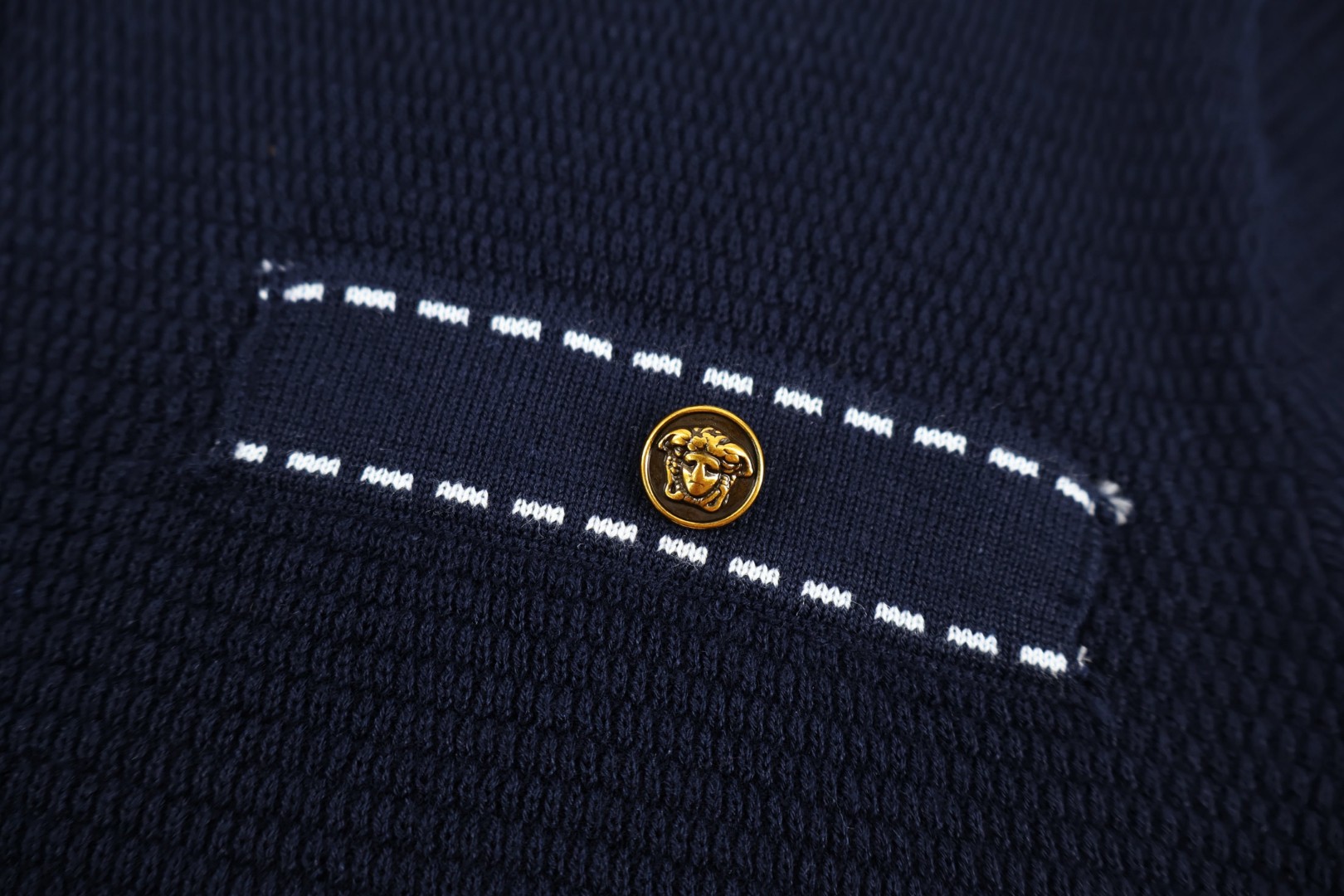 Versace 范思哲 针织Polo衫 短袖 夏款 棕色 蓝色 B0 1024330-1A17407-1U040