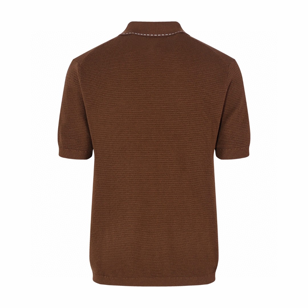 Versace 范思哲 针织Polo衫 短袖 夏款 棕色 蓝色 B0 1024330-1A17407-1U040