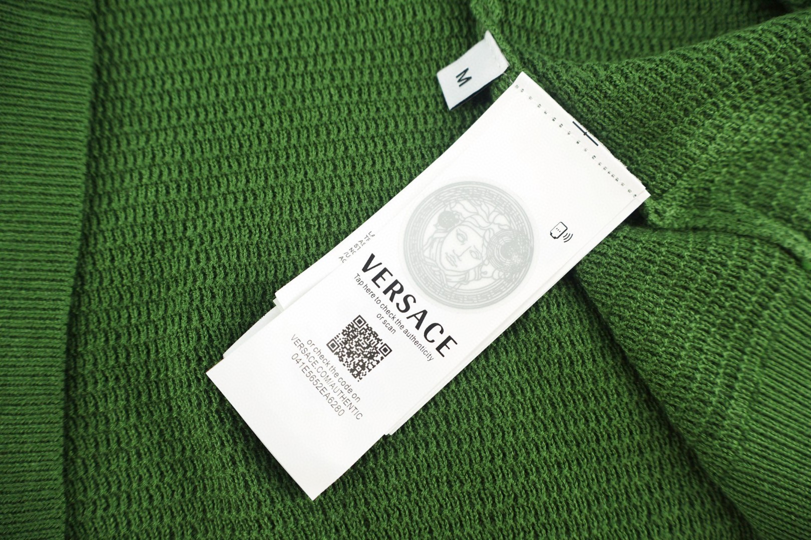 Versace 范思哲 针织短袖衬衫 夏款 棕色 绿色 B0 1023554-1A17407-1N890