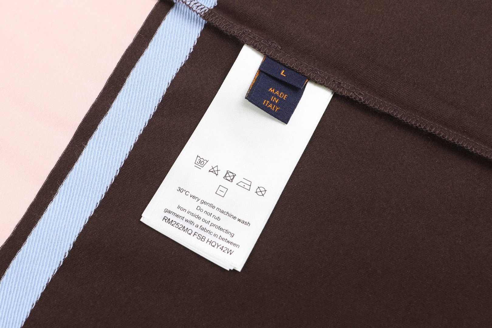 LOUIS VUITTON 路易威登 字母标识拼色条纹针织短袖 T恤 B0 1AK7IO