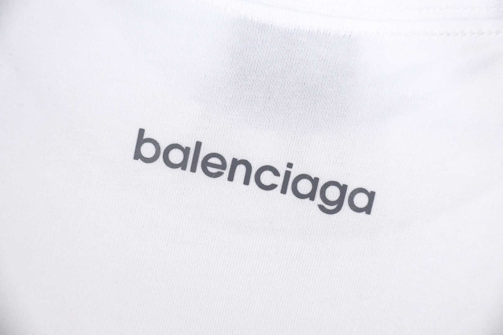 [Balenciaga 巴黎世家 反光环标圆领短袖 T恤 夏季 白色 A0 