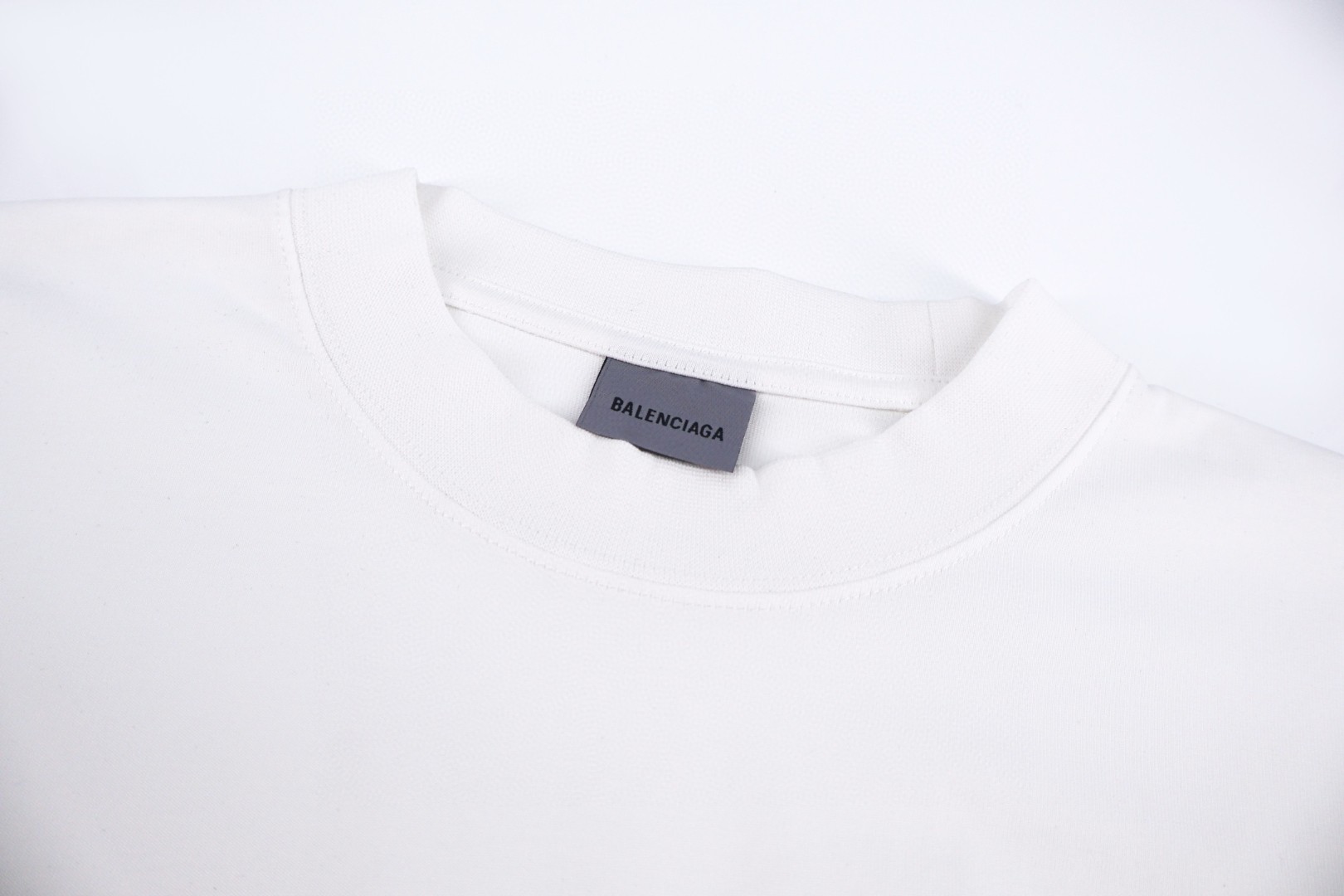 [Balenciaga 巴黎世家 反光环标圆领短袖 T恤 夏季 白色 A0 