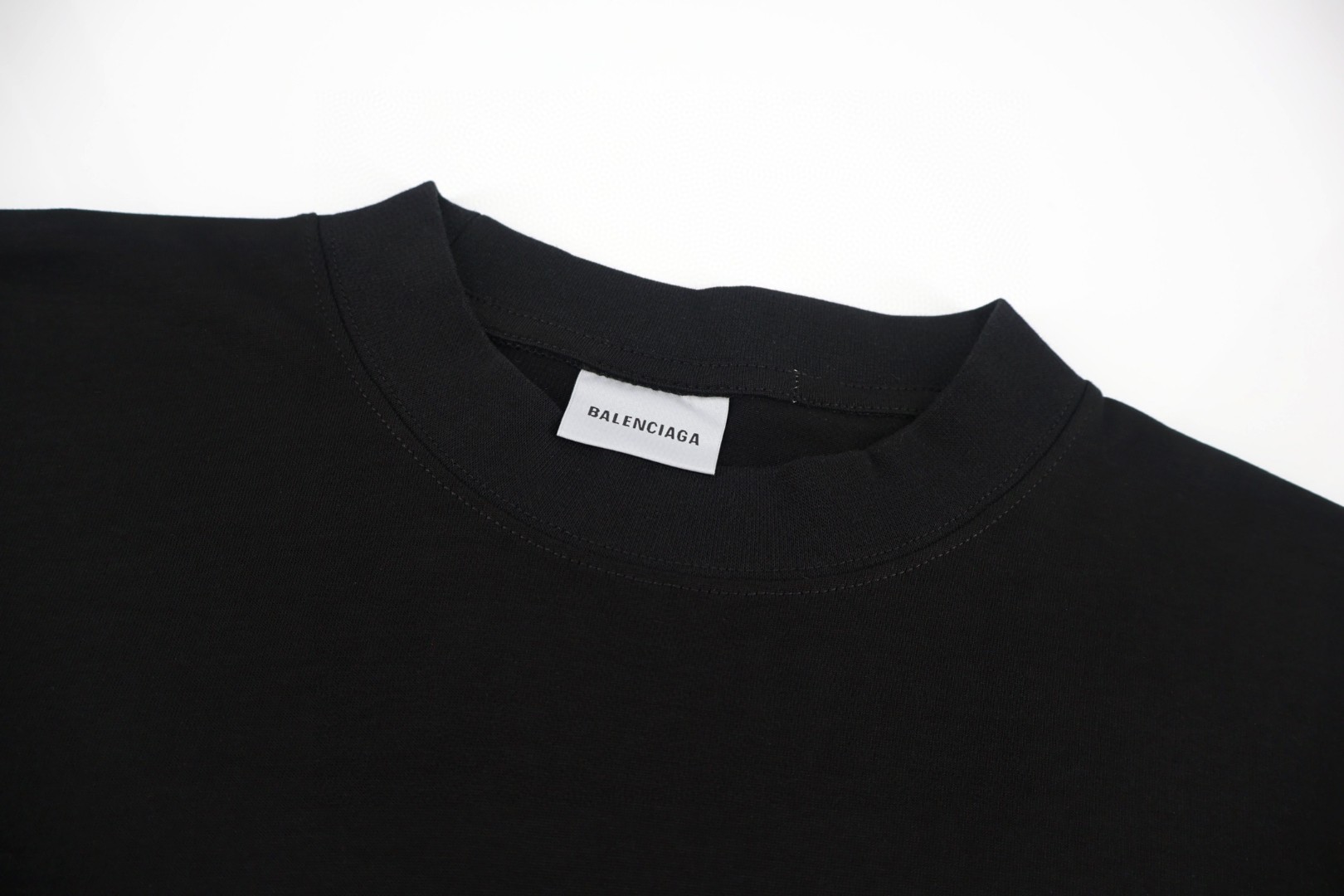 Balenciaga 巴黎世家 520便利贴圆领短袖 T恤 夏季 黑色 A2