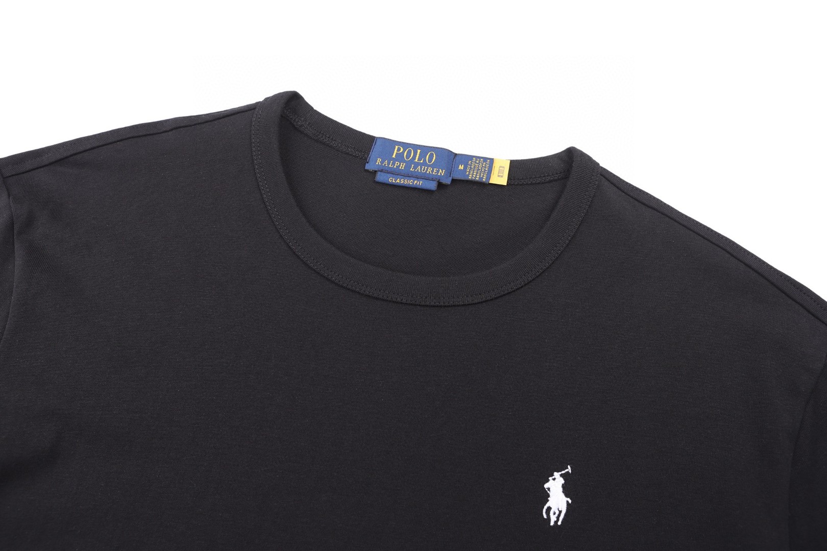 Ralph Lauren 拉夫劳伦 小马刺绣圆领短袖 T恤 夏款 米白色 黑色 A0 MNPOTSH1N822139-101