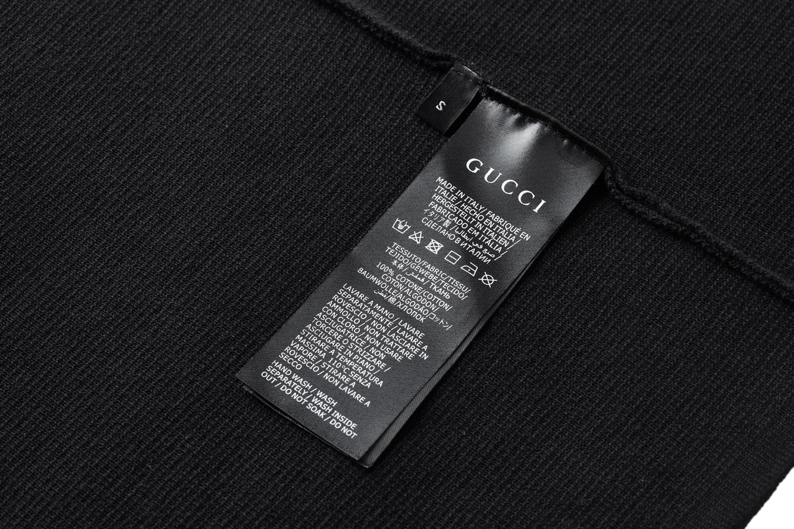 GUCCI 古驰 刺绣双G标识圆领针织衫 短袖 夏季 黑色 B0