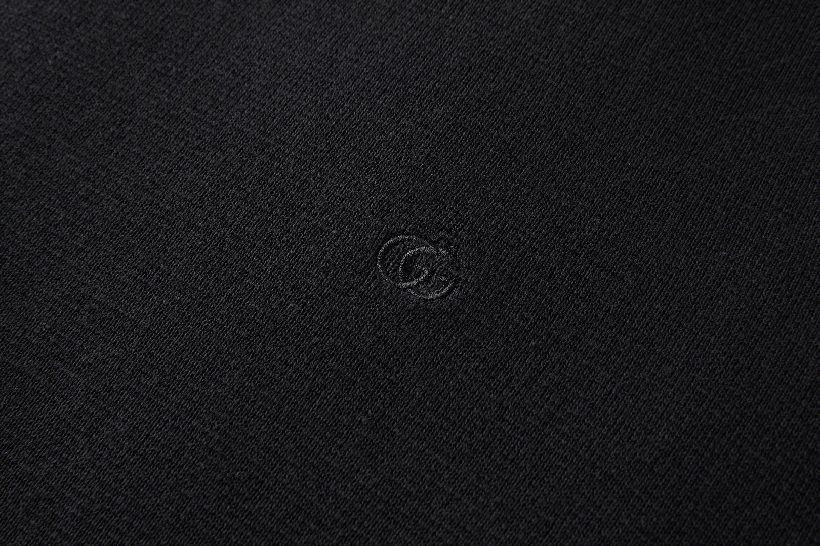 GUCCI 古驰 刺绣双G标识圆领针织衫 短袖 夏季 黑色 B0