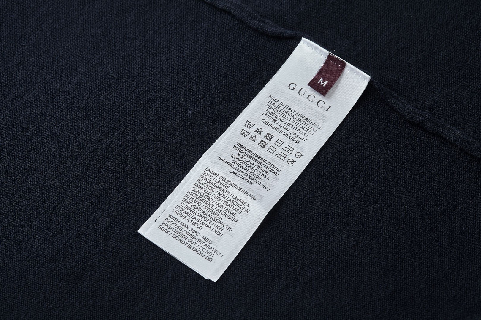 GUCCI 古驰 刺绣双G标识圆领针织衫 短袖 夏季 藏蓝色 B0