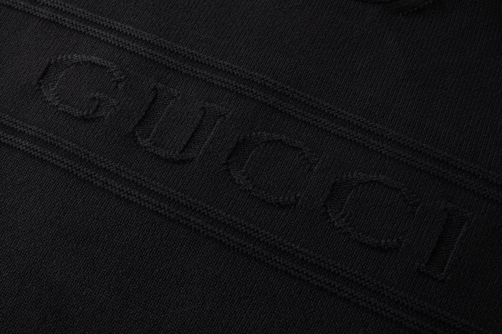 GUCCl 古驰 字母提花标识针织圆领毛衣 针织衫 长袖 白色 黑色 B0 851724-XKFBC-9000