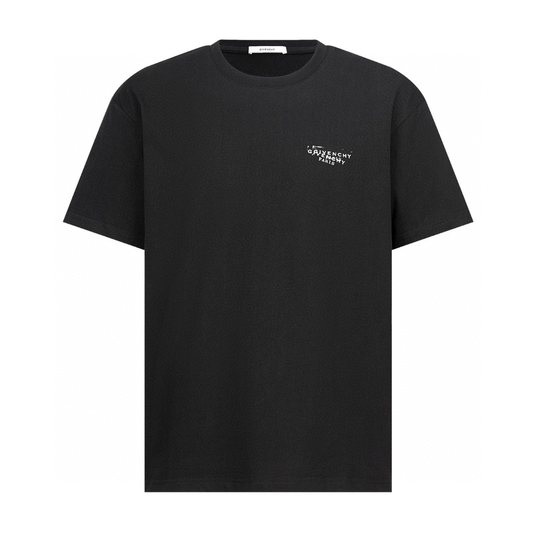 Givenchy 纪梵希 错视印花标识圆领短袖 T恤  夏款 男女同款 白色 黑色 A0 BM71NK3YSA-100