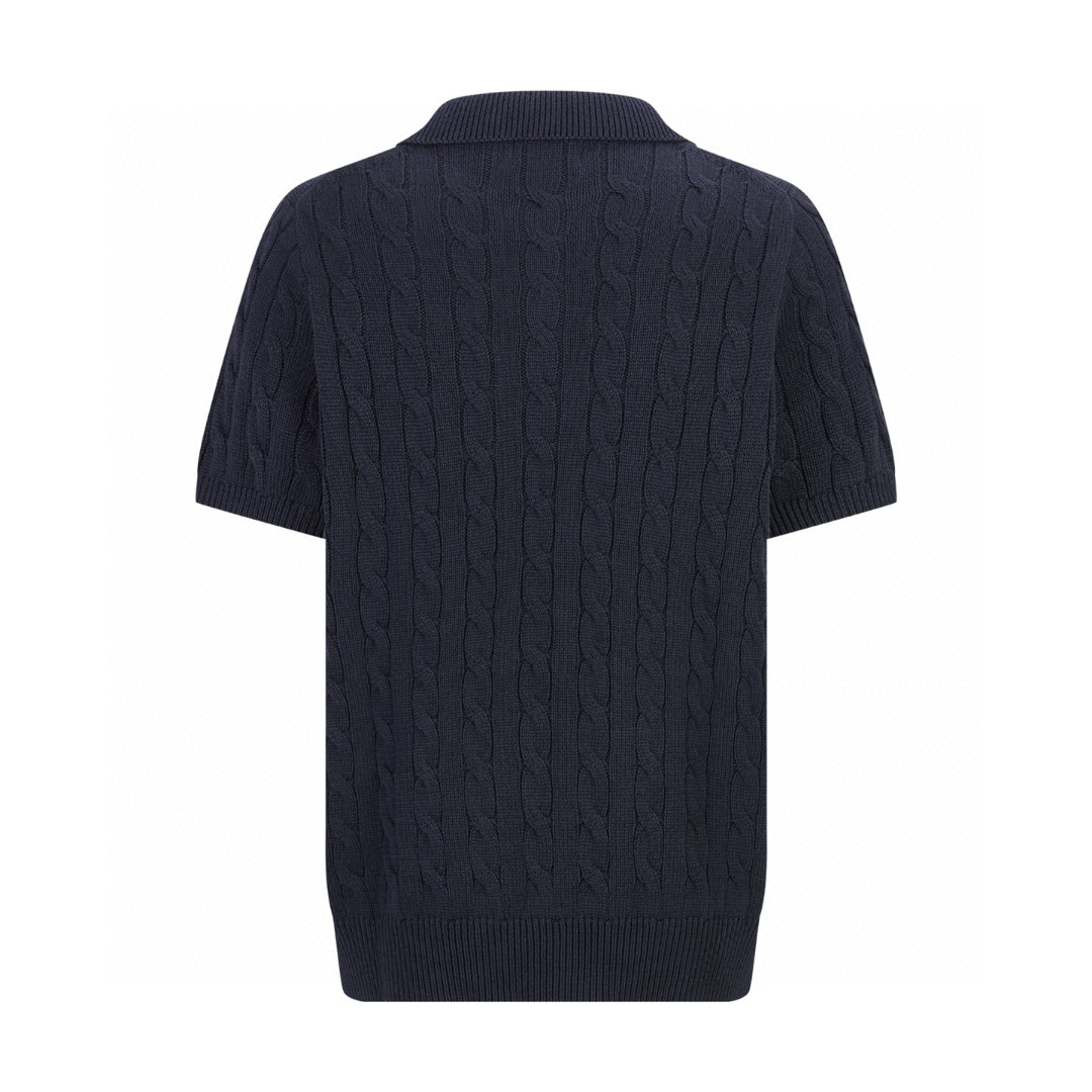 Ralph Lauren 拉夫劳伦 绞花刺绣标识马球Polo衫 针织衫 短袖 白色 蓝色 灰色 棕色 藏蓝色 B0 