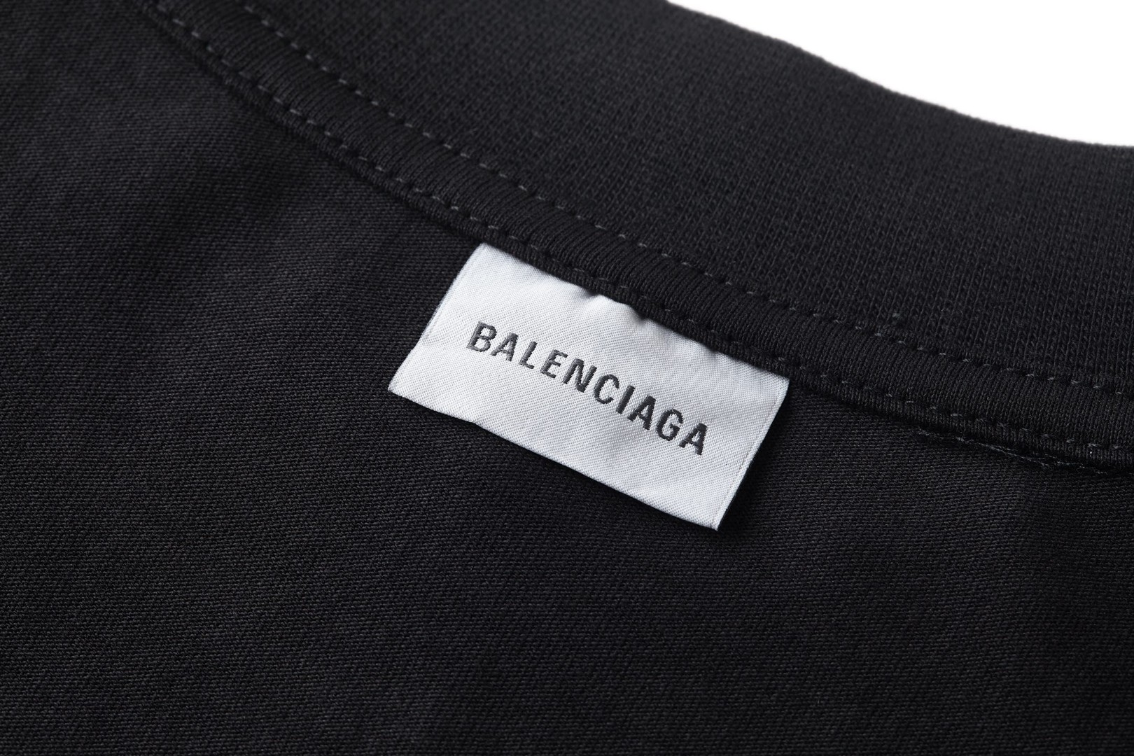 Balenciaga 巴黎世家 光柱印花圆领短袖 T恤 夏季 黑色 A0 850345TUVO41000