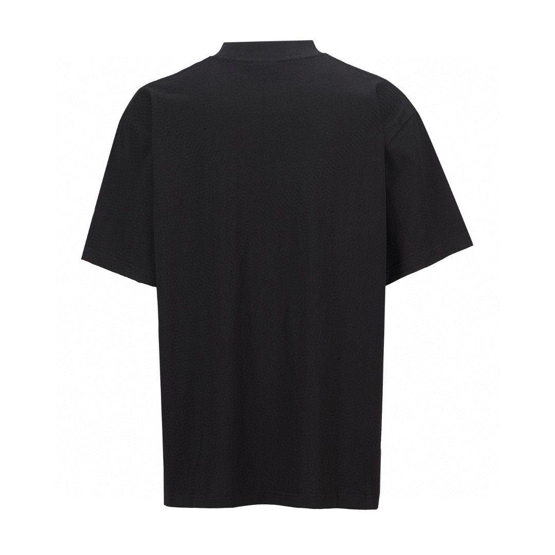 Balenciaga 巴黎世家 光柱印花圆领短袖 T恤 夏季 黑色 A0 850345TUVO41000