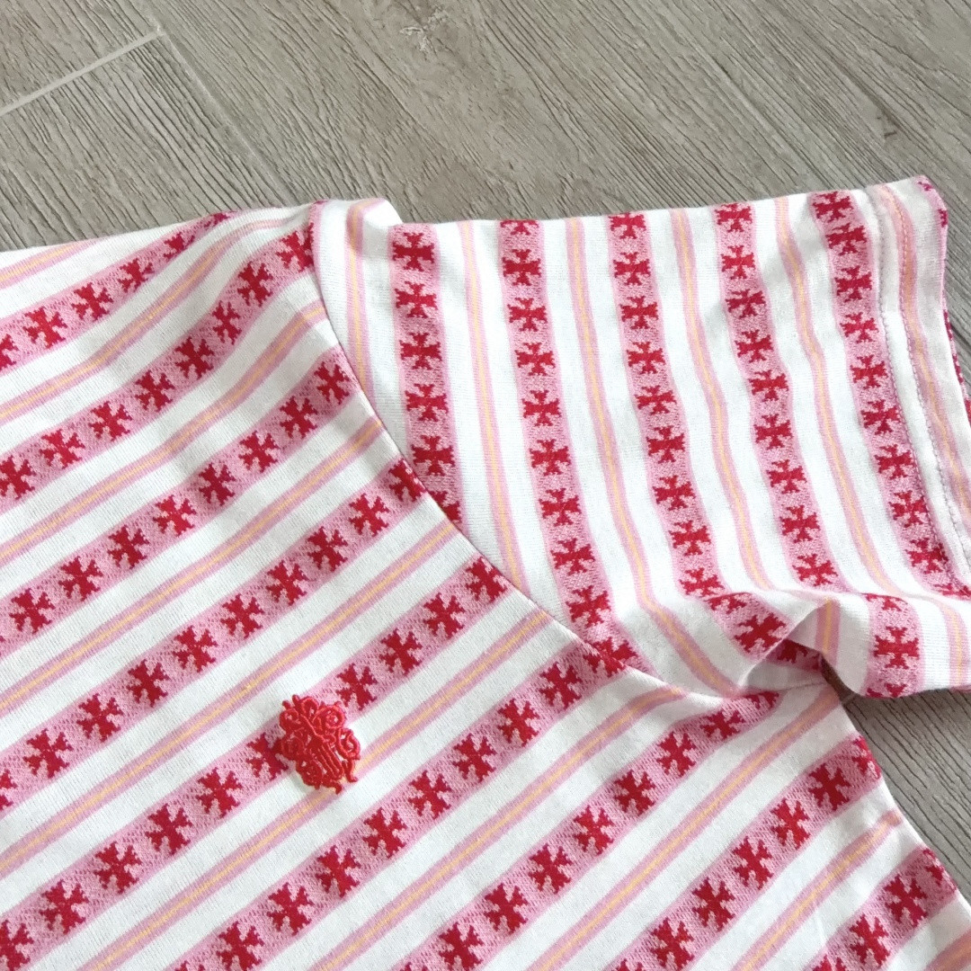 Chrome Hearts 克罗心 色织满印条纹圆领短袖 T恤 蓝色 粉色 黑色 绿色 A0 CH-036009158
