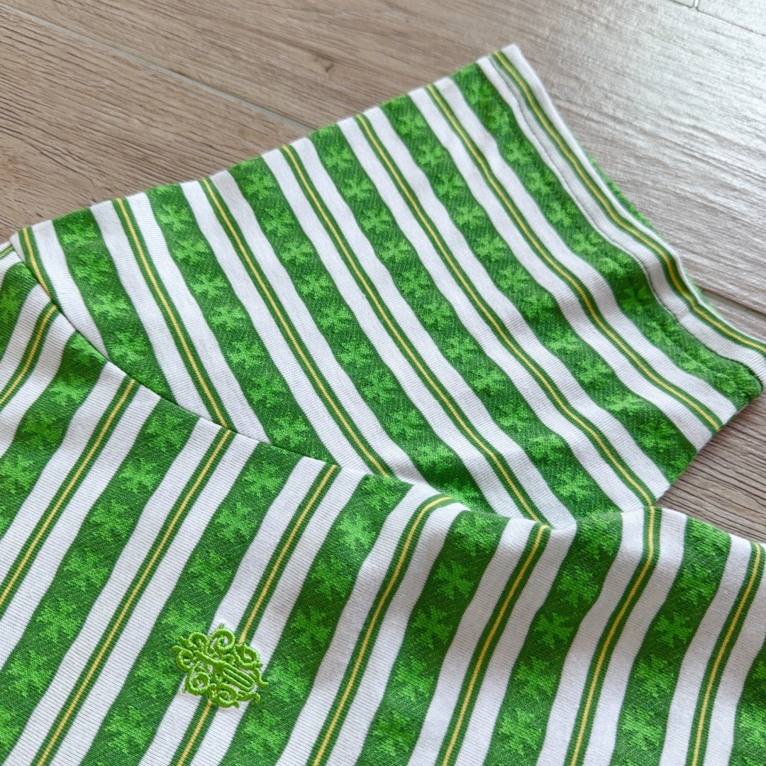 Chrome Hearts 克罗心 色织满印条纹圆领短袖 T恤 蓝色 粉色 黑色 绿色 A0 CH-036009158