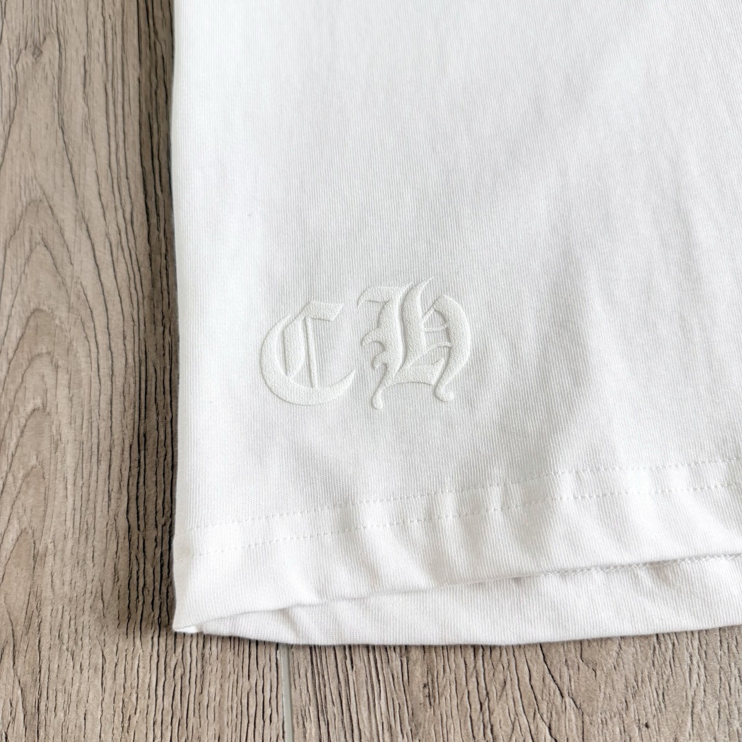 Chrome Hearts CH 克罗心 简约领口梵文圆领短袖 T恤 A0 黑色 白色