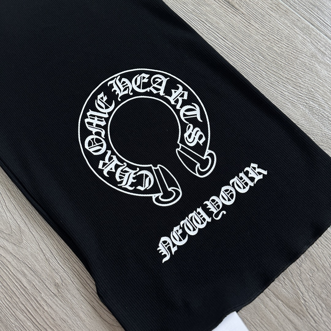Chrome Hearts CH 克罗心 纽约限定款 胸前宝剑藤蔓印花背心 女款 黑色