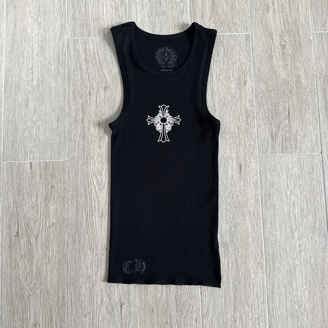 Chrome Hearts 克罗心 胸前十字架印花背心连衣裙 女款 黑色 A2