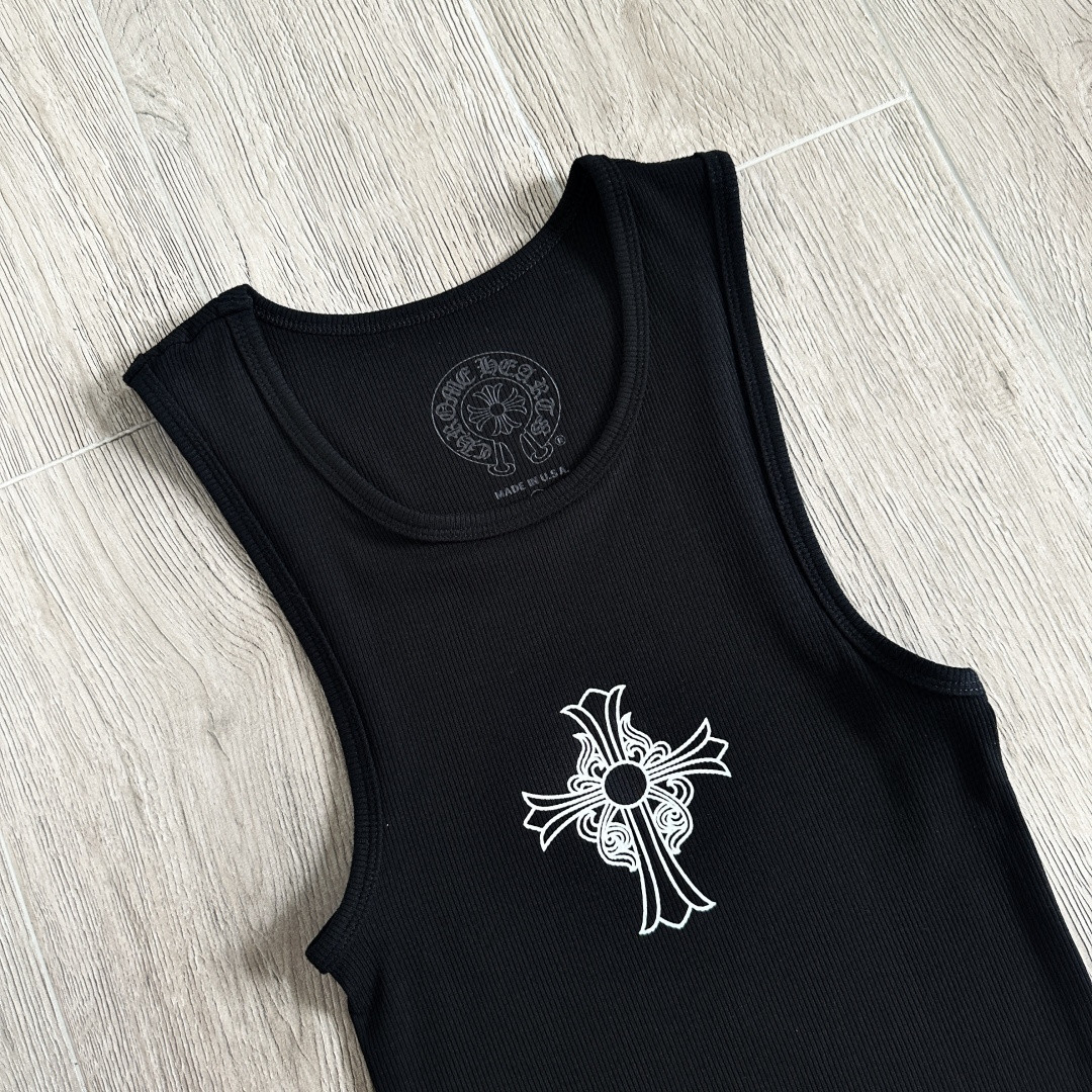 Chrome Hearts 克罗心 胸前十字架印花背心连衣裙 女款 黑色 A2