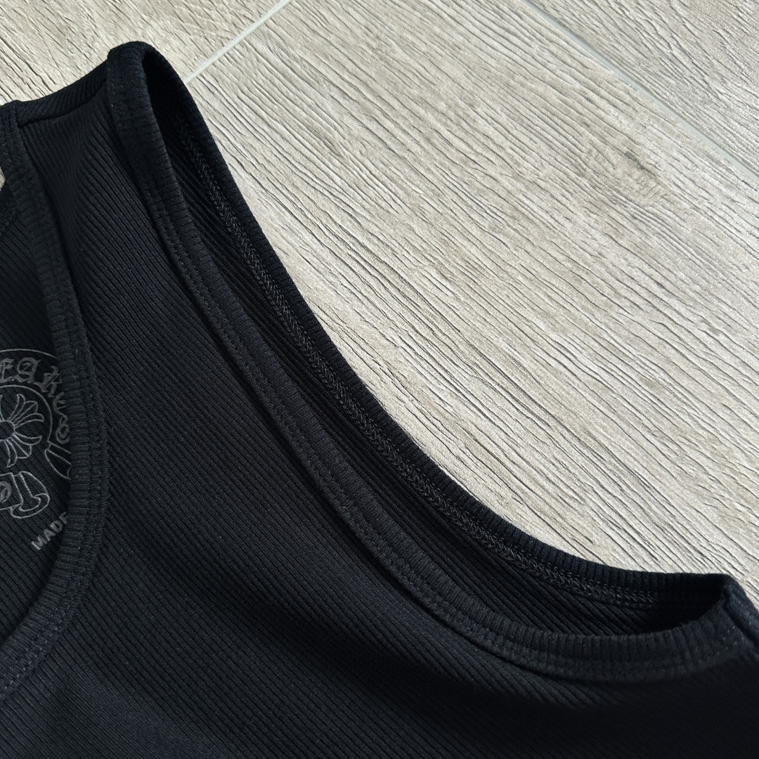 Chrome Hearts 克罗心 胸前十字架印花背心连衣裙 女款 黑色 A2