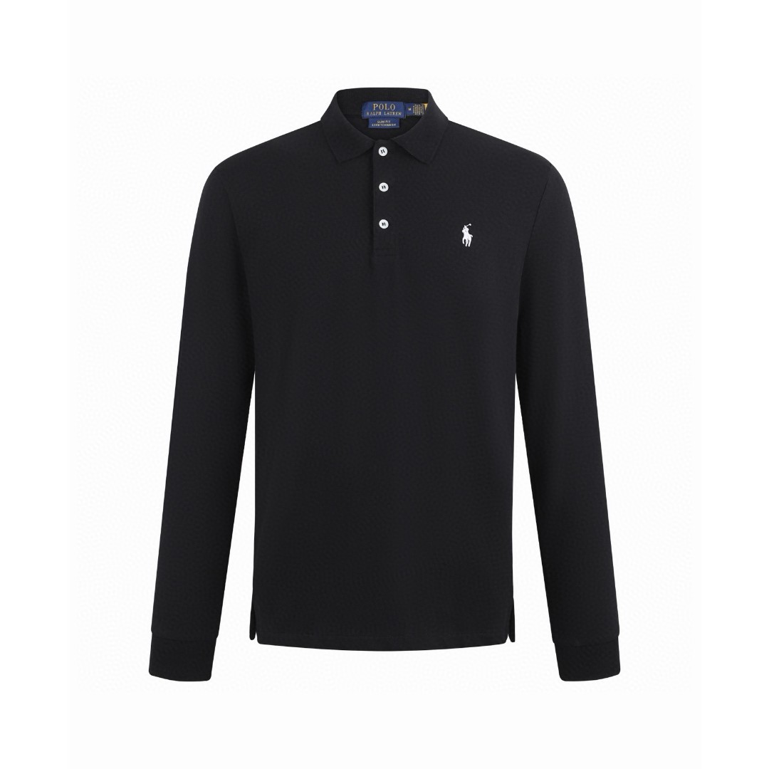 Ralph Lauren 拉夫劳伦 小马刺绣标识Polo衫 长袖 白色 黑色 A7