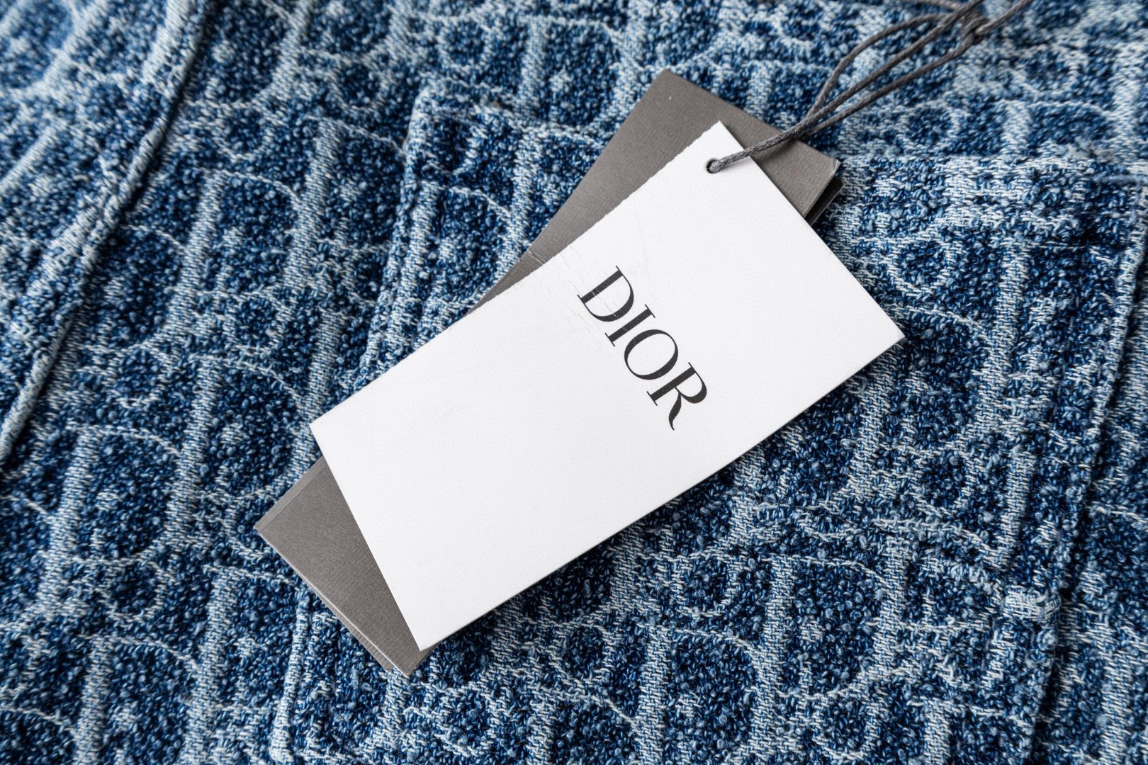 DIOR 迪奥 满印提花混纺斜纹牛仔裤 短裤 裤子 五分裤 蓝色 B0 693D009B3088-C580