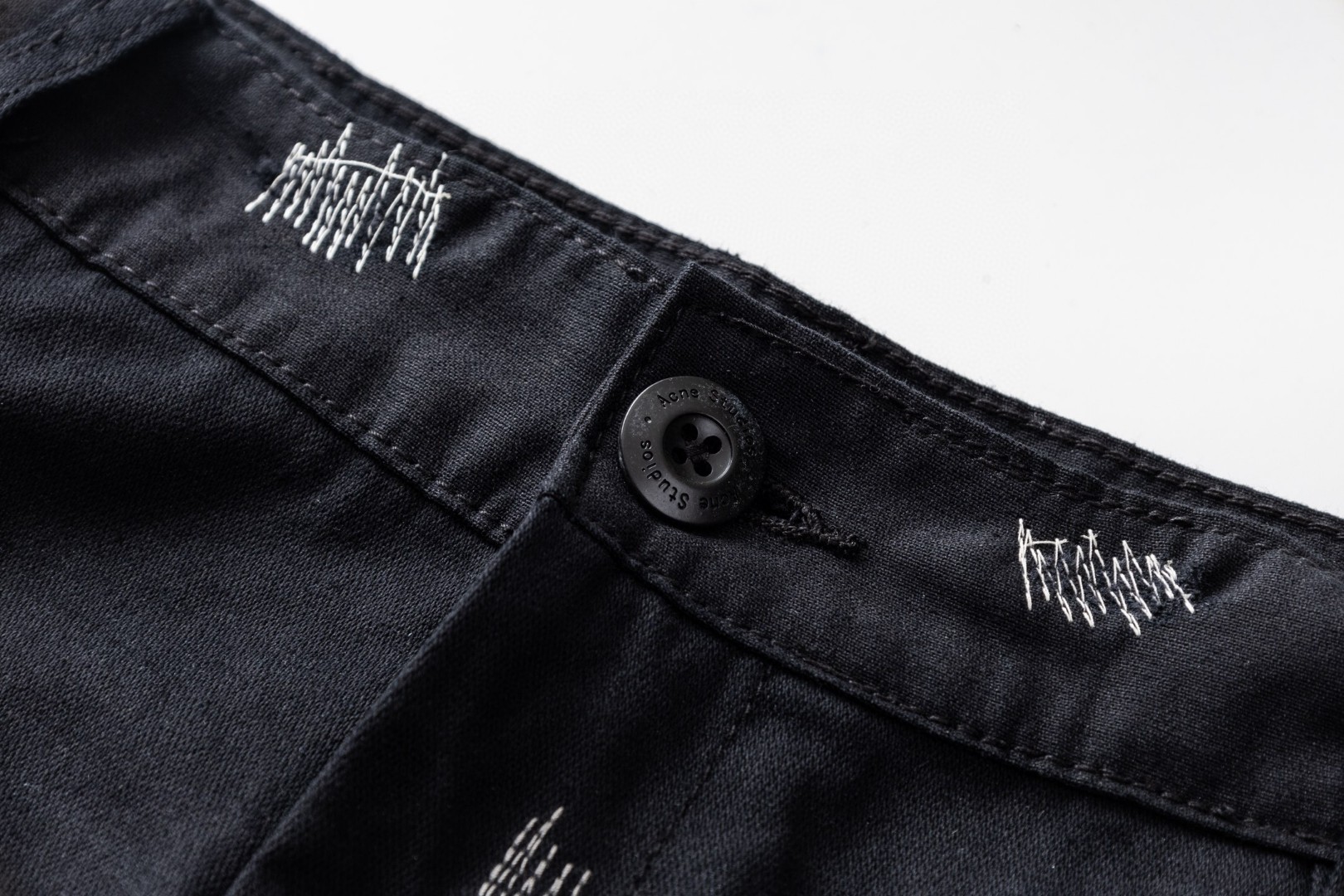 Acne Studios 1996系列废土破坏阔腿牛仔裤 长裤 裤子 黑色 B5 BK0731-900