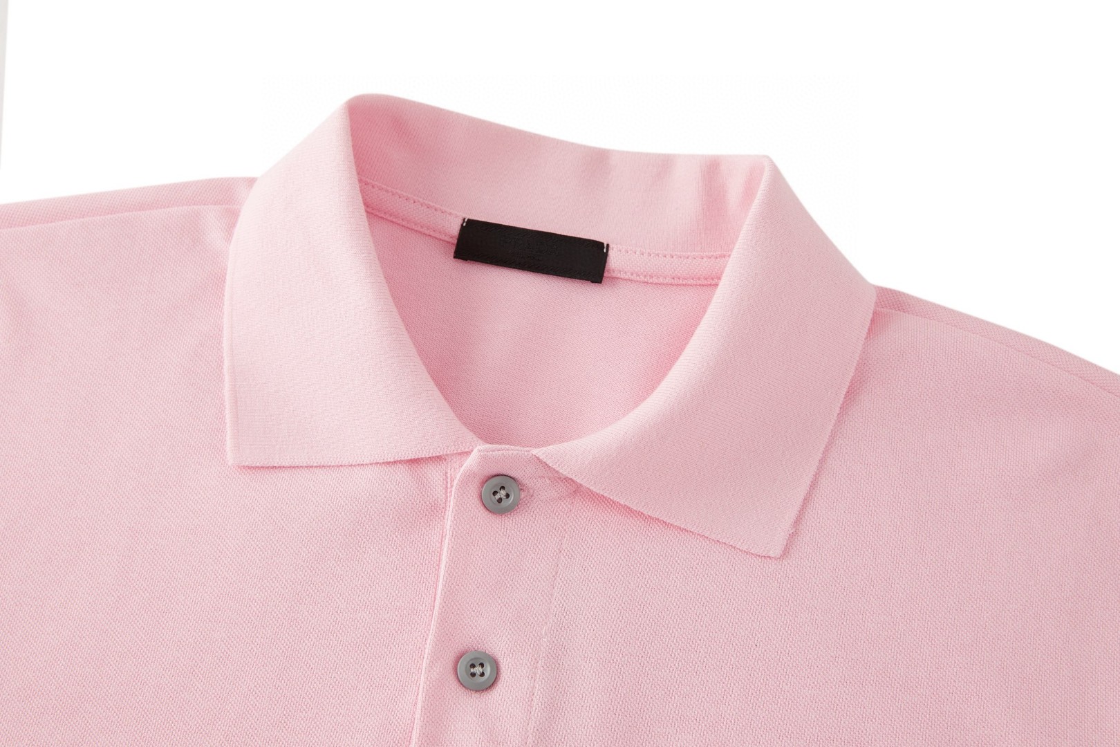 PRADA 普拉达 钢标翻领Polo衫 短袖 夏季 藏蓝色 粉色 A7 UJN444-1867-F0E18-S-WM3