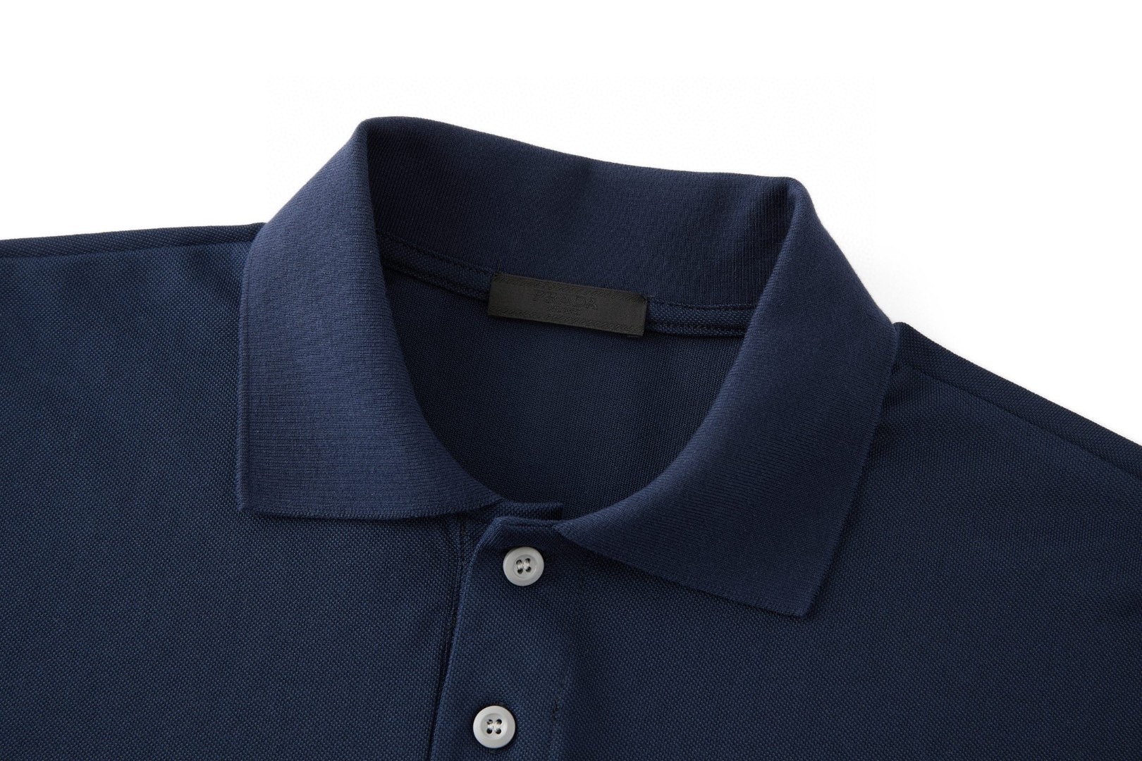 PRADA 普拉达 钢标翻领Polo衫 短袖 夏季 藏蓝色 粉色 A7 UJN444-1867-F0E18-S-WM3