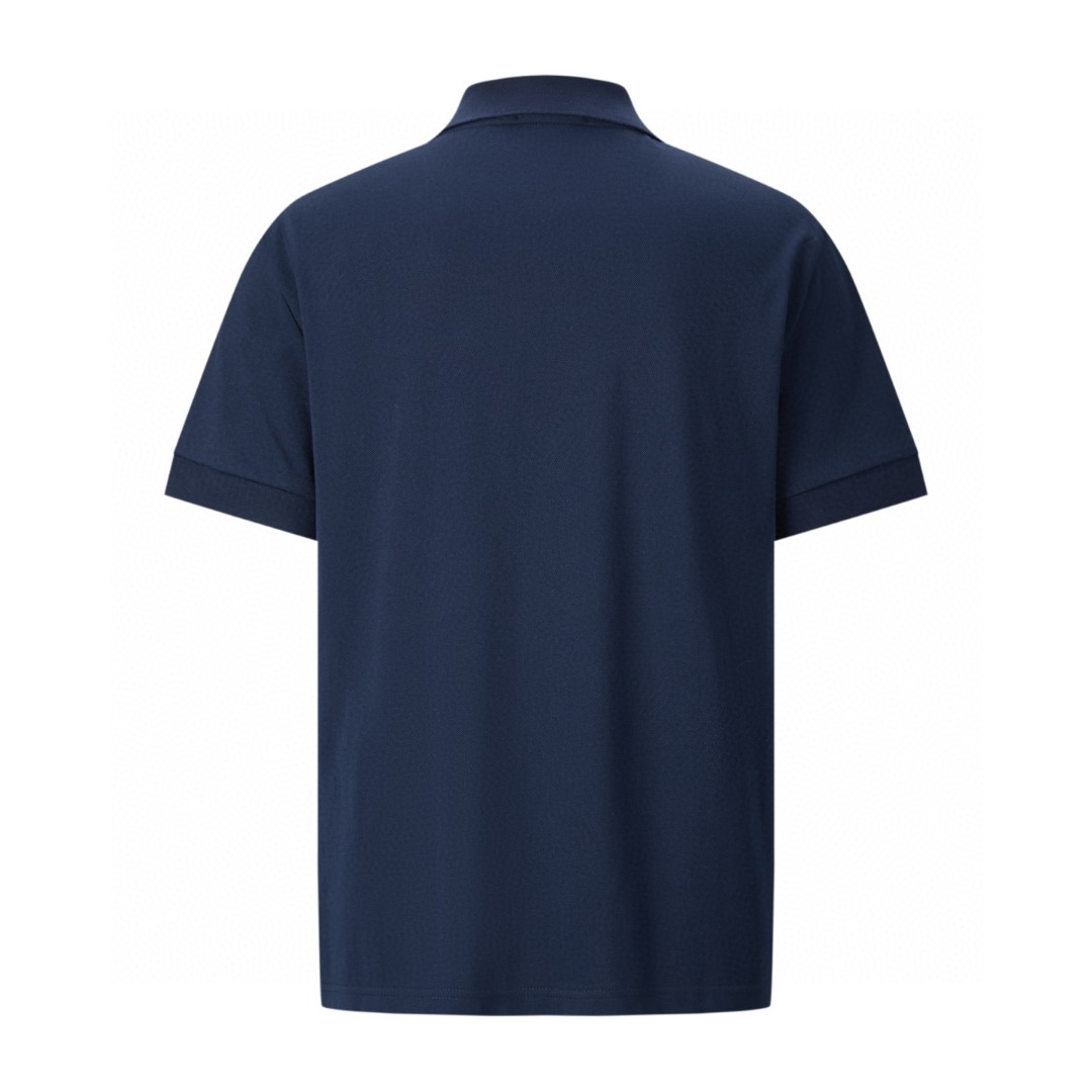 PRADA 普拉达 钢标翻领Polo衫 短袖 夏季 藏蓝色 粉色 A7 UJN444-1867-F0E18-S-WM3