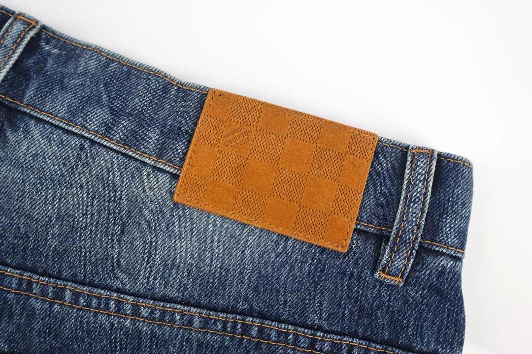 LOUIS VUITTON 路易威登 满福动物植物刺绣牛仔裤 休闲裤 长裤 裤子 蓝色 C0 1AJUY9