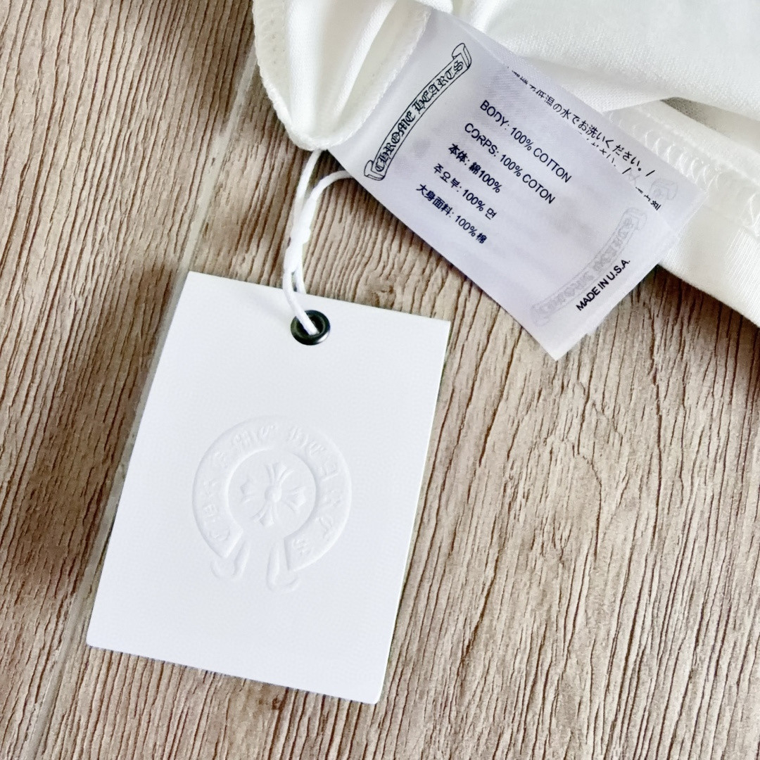Chrome Hearts 克罗心 CH 拉斯维加斯 Vegas新店限定款骰子印花 蓝白梵文长袖T恤 白色 