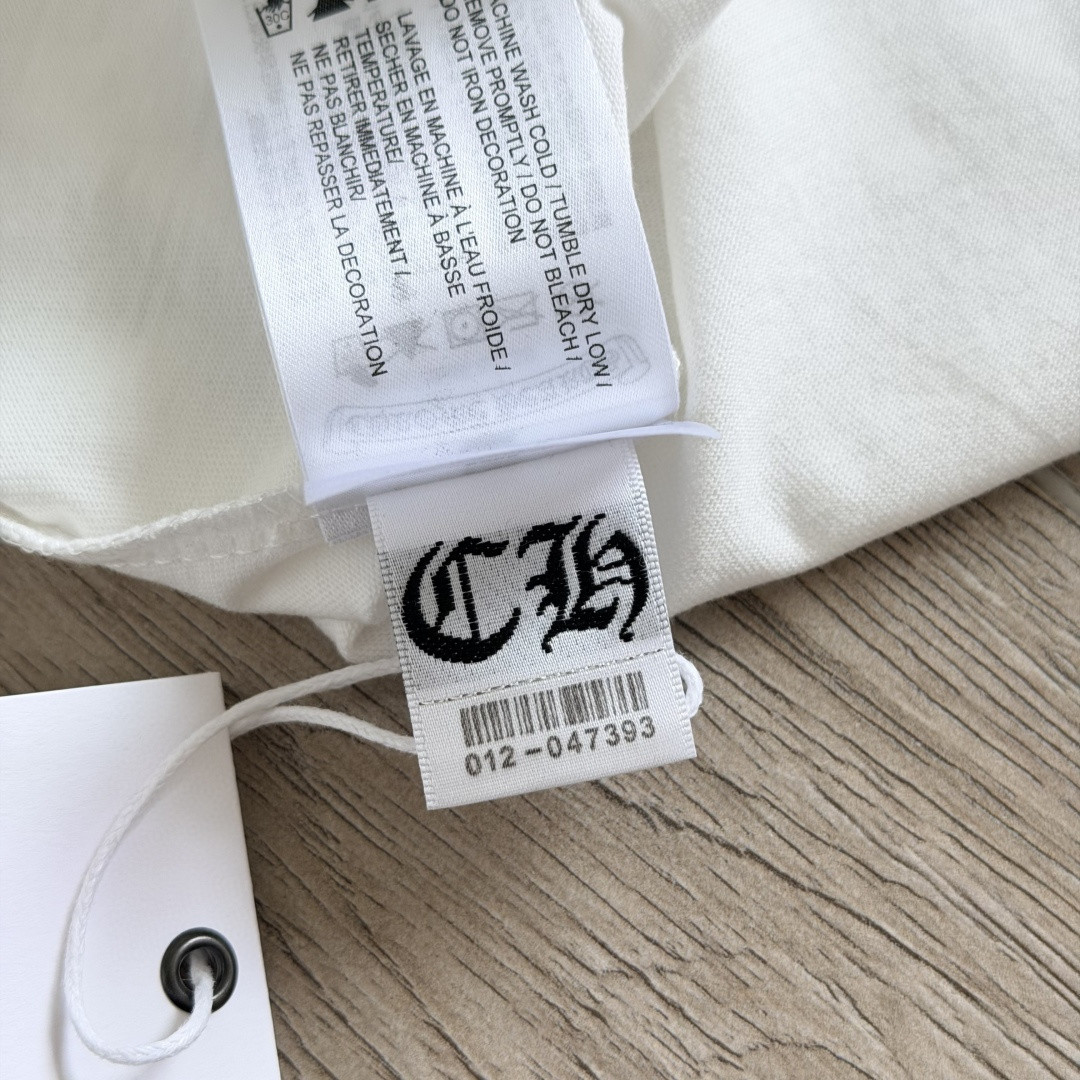 Chrome Hearts CH 克罗心 拉斯维加斯 Vegas新店限定骰子印花 蓝白梵文圆领短袖 T恤 A0 白色