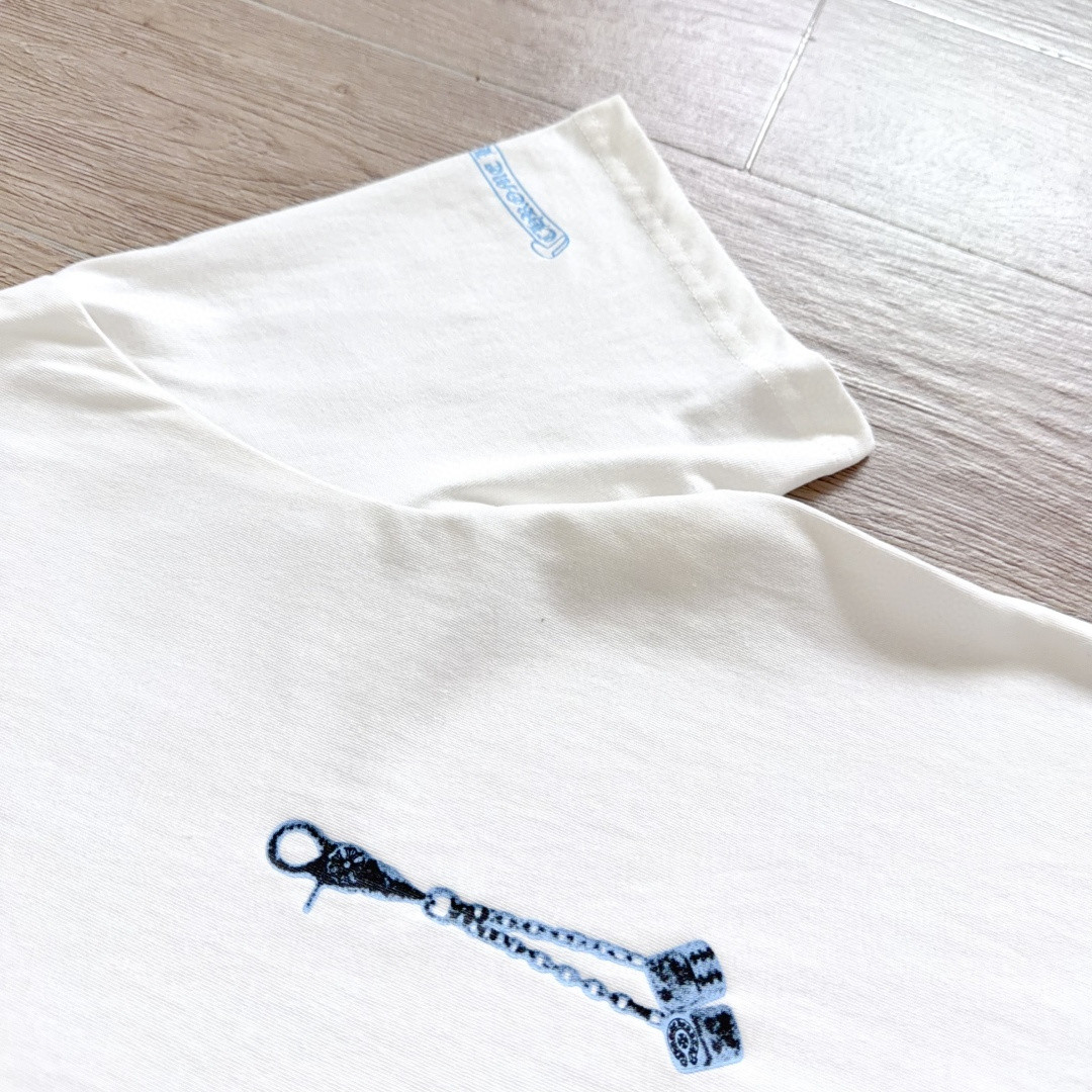 Chrome Hearts CH 克罗心 拉斯维加斯 Vegas新店限定骰子印花 蓝白梵文圆领短袖 T恤 A0 白色