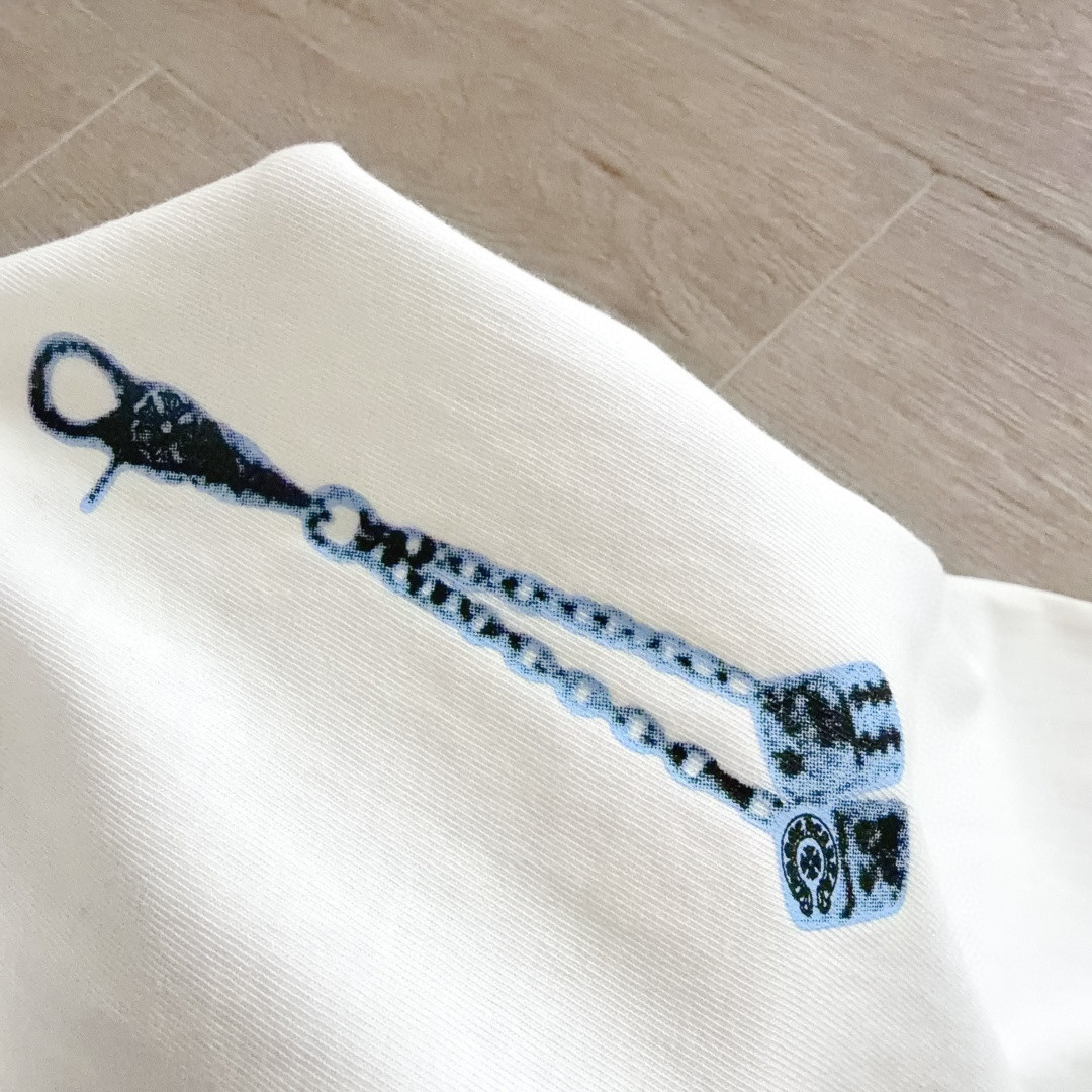 Chrome Hearts CH 克罗心 拉斯维加斯 Vegas新店限定骰子印花 蓝白梵文圆领短袖 T恤 A0 白色