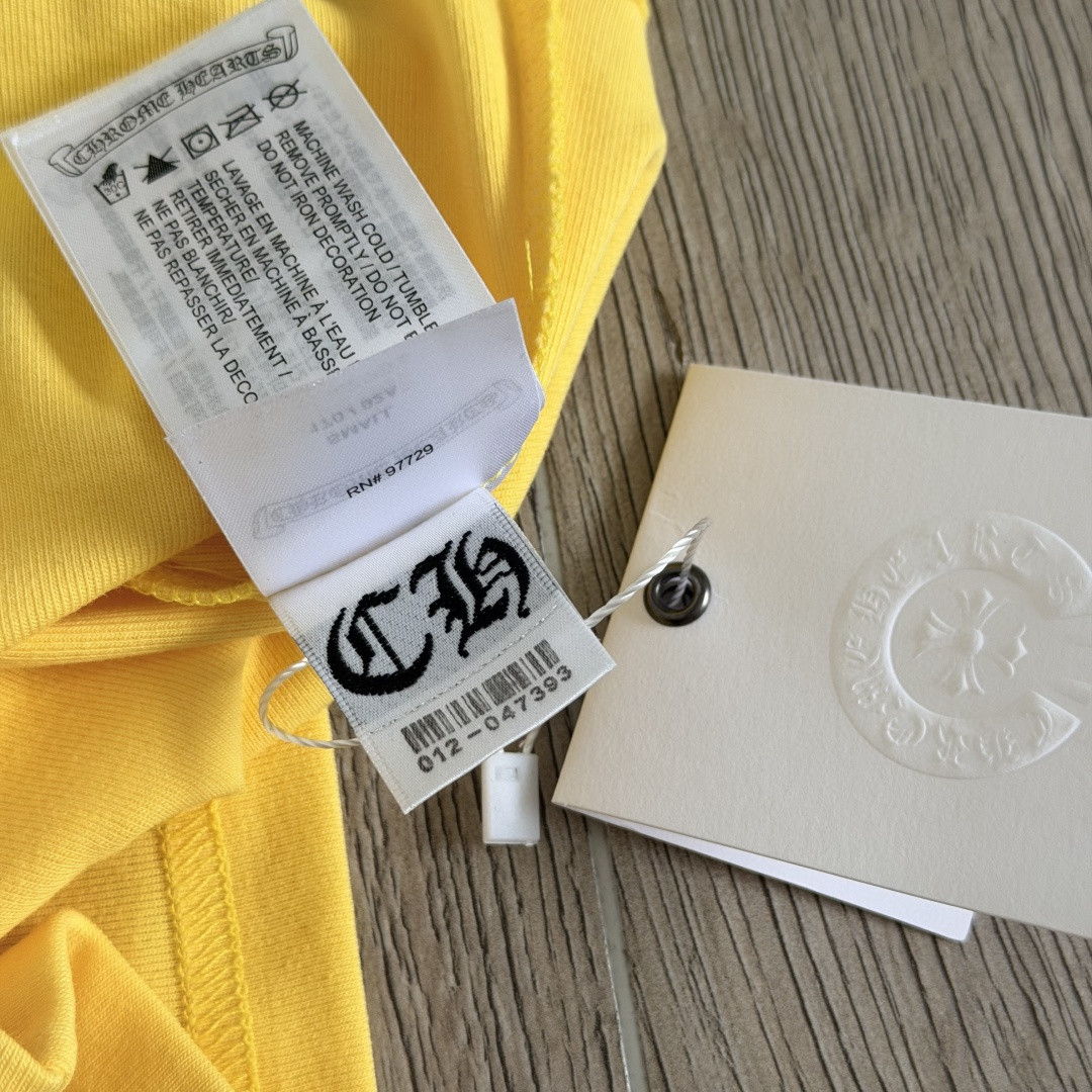 Chrome Hearts CH 克罗心 Deadly doll 联名款插肩袖印花短袖 T恤 女款 黄色