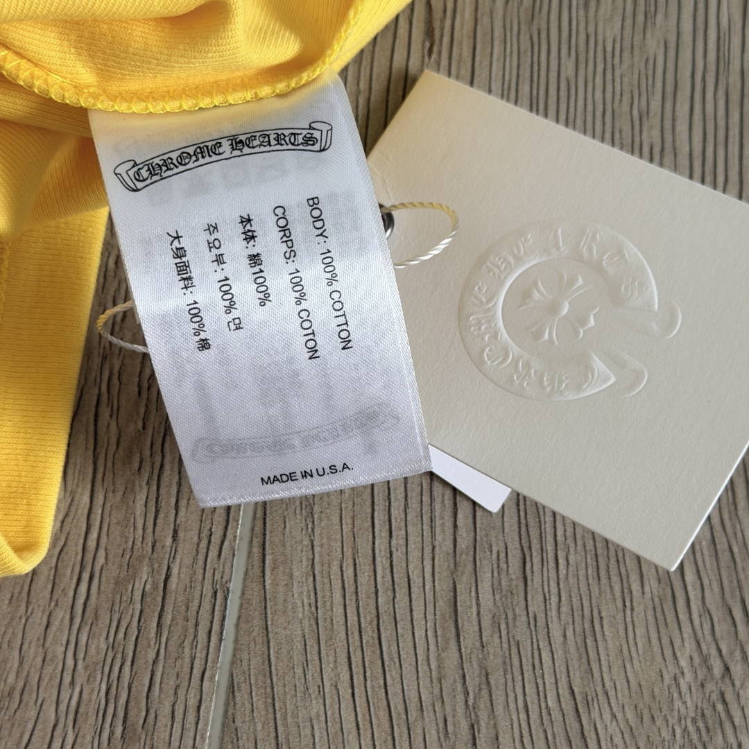 Chrome Hearts CH 克罗心 Deadly doll 联名款插肩袖印花短袖 T恤 女款 黄色